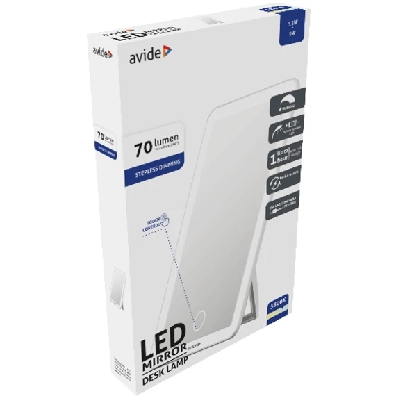 Avide Led Asztali Lámpa Világítós Sminktükör 3.5W Adapter Nt.