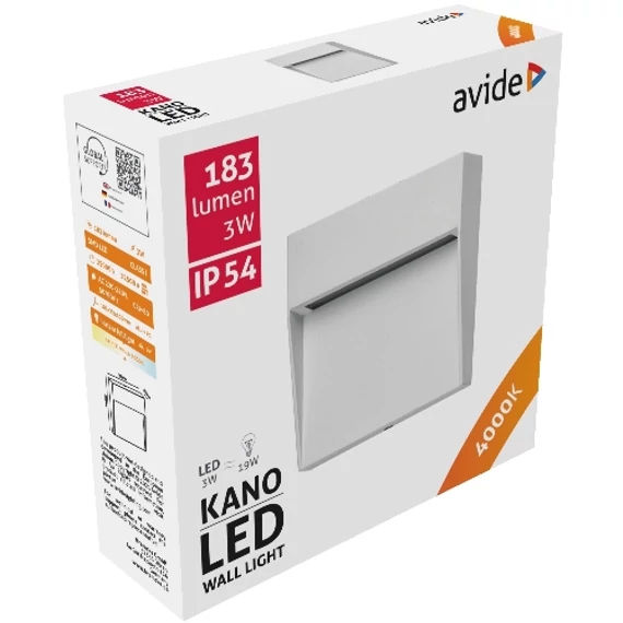 Avide Kültéri Lépcső Lámpa Kano Led 3W Nw Ip54 105Mm