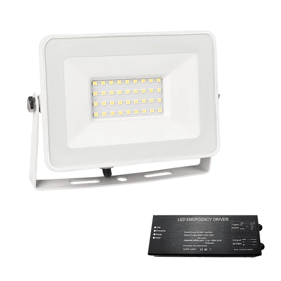 Vega Slim Smd Led Reflektor 30W 4000K Fehér Inverterrel Szerelt