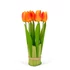 Műnövény dekoráció - tulipán - narancssárga - 26 x 6,5 cm